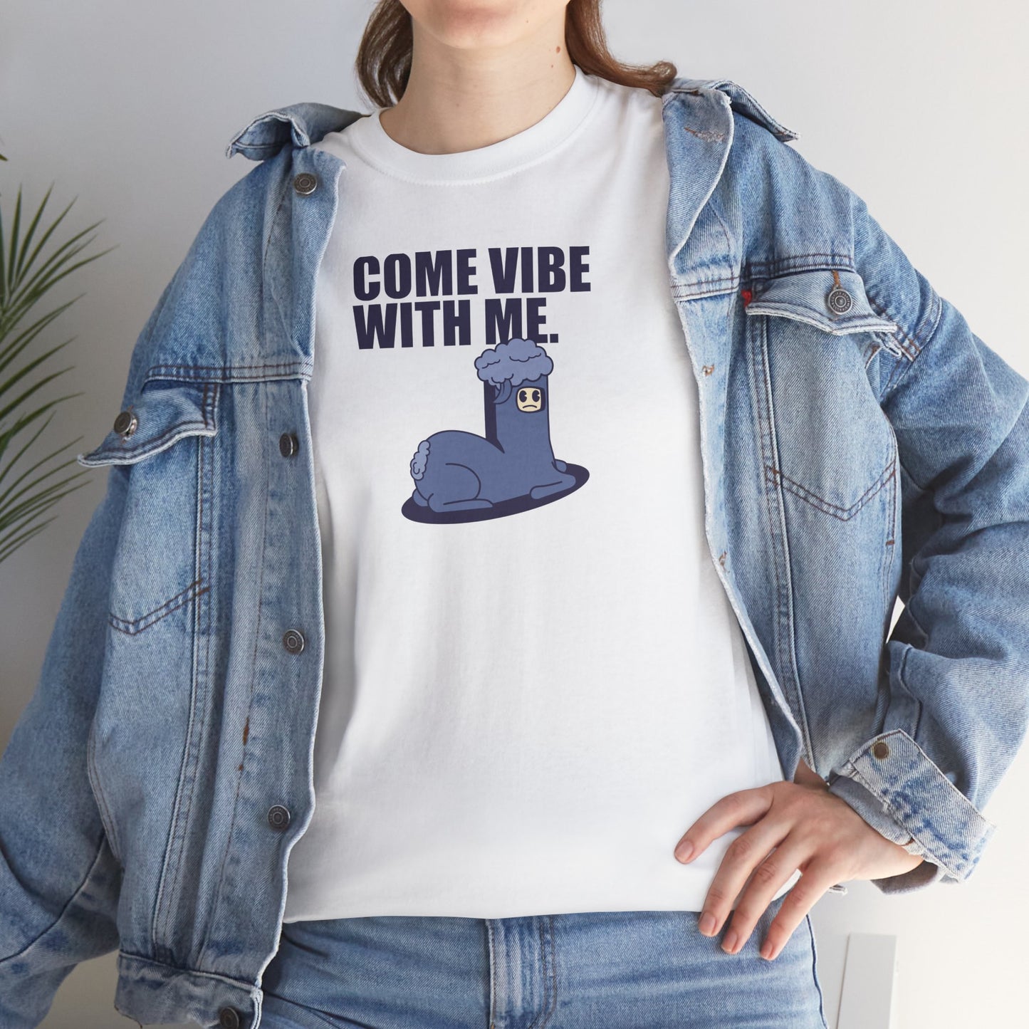 Come Vibe With Me Llama Purple Pose - Unisex Shirt - Basic Shirt